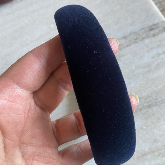 Laura Ashley Accessories - Laura Ashley Velvet Padded Headband -Navy